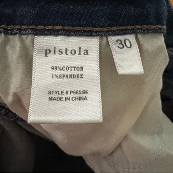 PISTOLA Anais Ankle Zip Skinny Jeans Blue Denim Distressed Pockets Size 30 - Picture 9 of 9